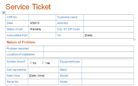 ServiceTicketWF